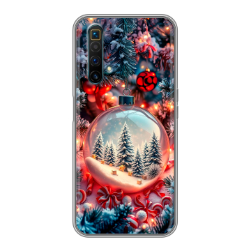 Силиконовый чехол на Realme X3 SuperZoom с принтом Новый год