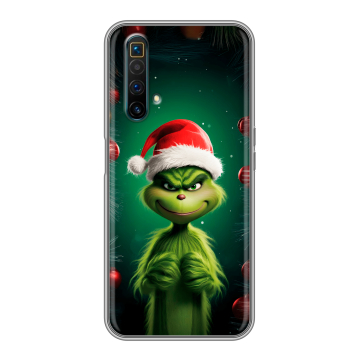 Силиконовый чехол на Realme X3 SuperZoom с принтом Гринч Новый год Рождество