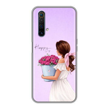 Силиконовый чехол на Realme X3 SuperZoom с принтом женский