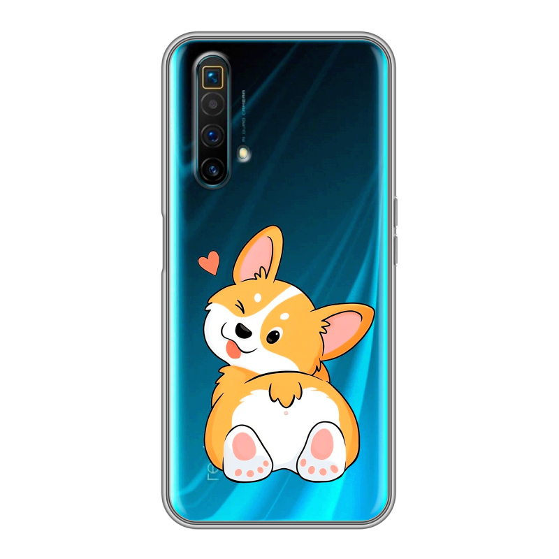 Силиконовый чехол на Realme X3 SuperZoom с принтом Корги Силиконовый чехол на Realme X3 SuperZoom с принтом Корги