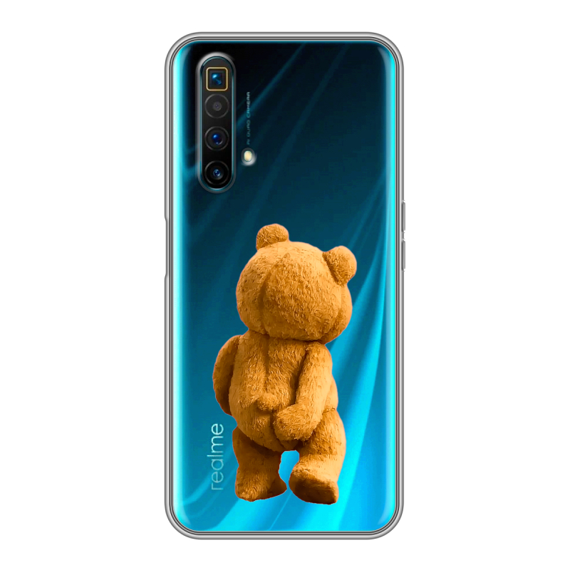 Силиконовый противоударный чехол на Realme X3 SuperZoom с принтом Медведь Силиконовый противоударный чехол на Realme X3 SuperZoom с принтом Медведь