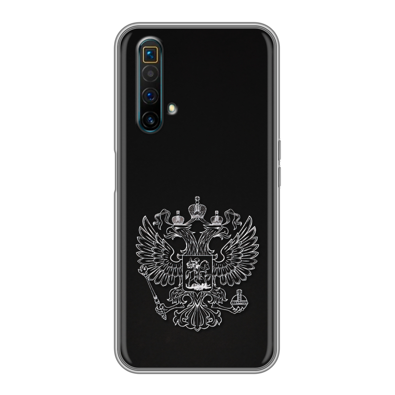 Силиконовый противоударный чехол на Realme X3 SuperZoom с принтом Герб России Силиконовый противоударный чехол на Realme X3 SuperZoom с принтом Герб России