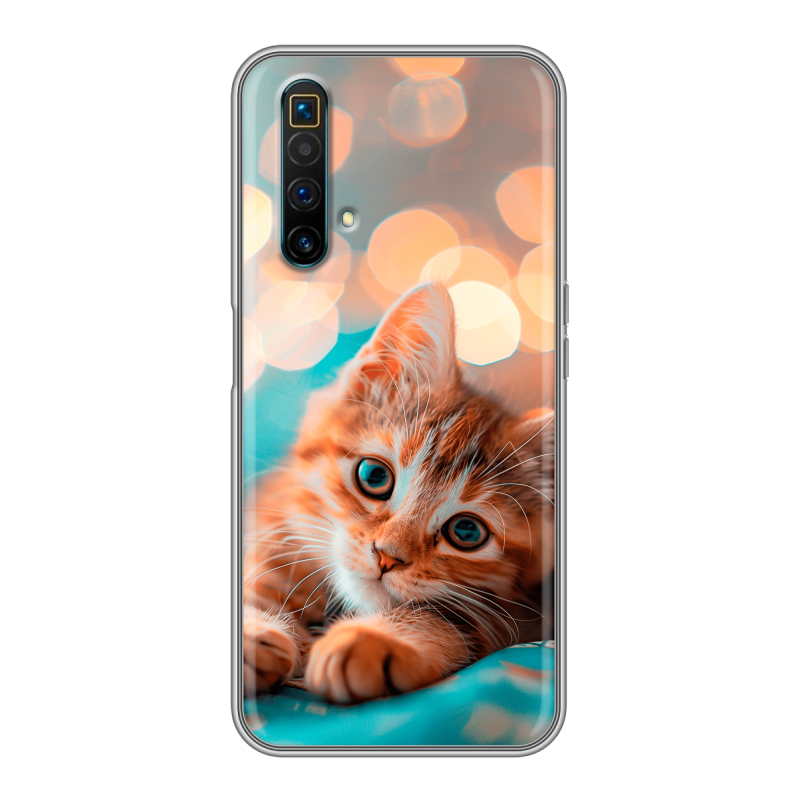 Силиконовый чехол на Realme X3 SuperZoom с принтом котик Силиконовый чехол на Realme X3 SuperZoom с принтом котик