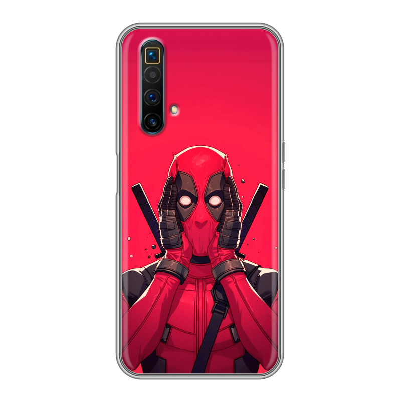 Силиконовый чехол на Realme X3 SuperZoom с принтом Дедпул Deadpool Силиконовый чехол на Realme X3 SuperZoom с принтом Дедпул Deadpool