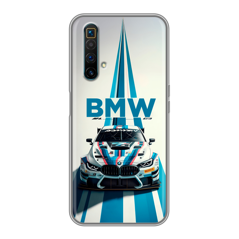 Силиконовый чехол на Realme X3 SuperZoom с принтом БМВ BMW Силиконовый чехол на Realme X3 SuperZoom с принтом БМВ BMW