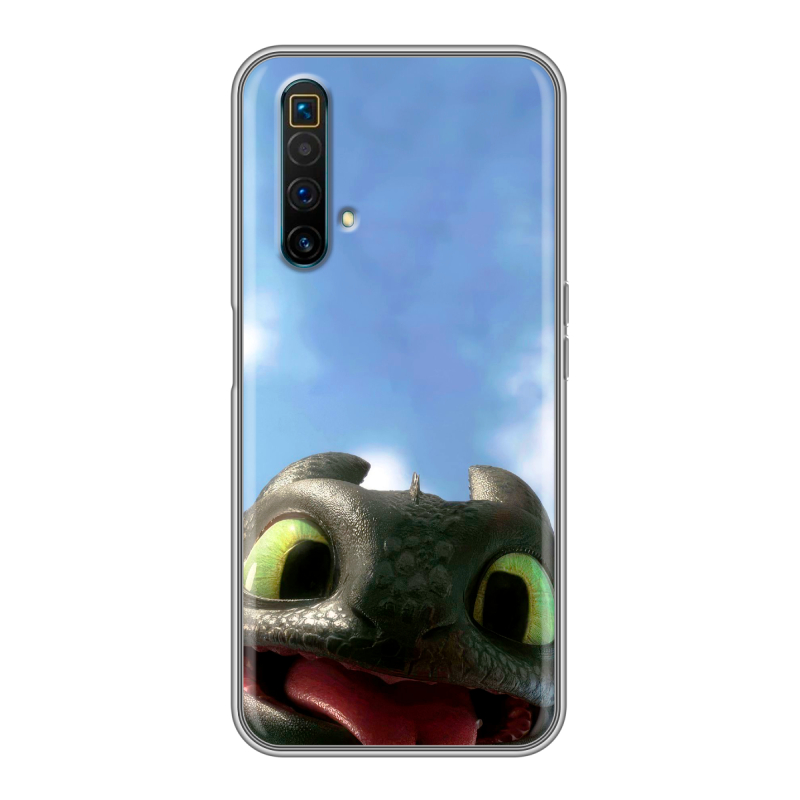 Силиконовый противоударный чехол на Realme X3 SuperZoom с принтом Как приручить дракона Силиконовый противоударный чехол на Realme X3 SuperZoom с принтом Как приручить дракона