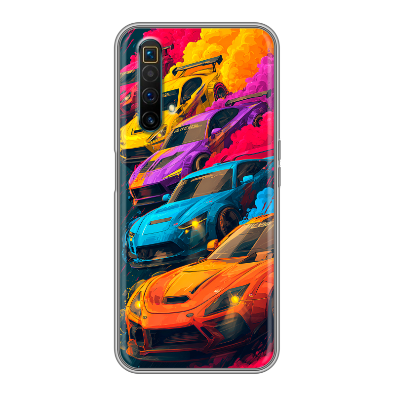 Силиконовый чехол на Realme X3 SuperZoom с принтом Тачки Силиконовый чехол на Realme X3 SuperZoom с принтом Тачки