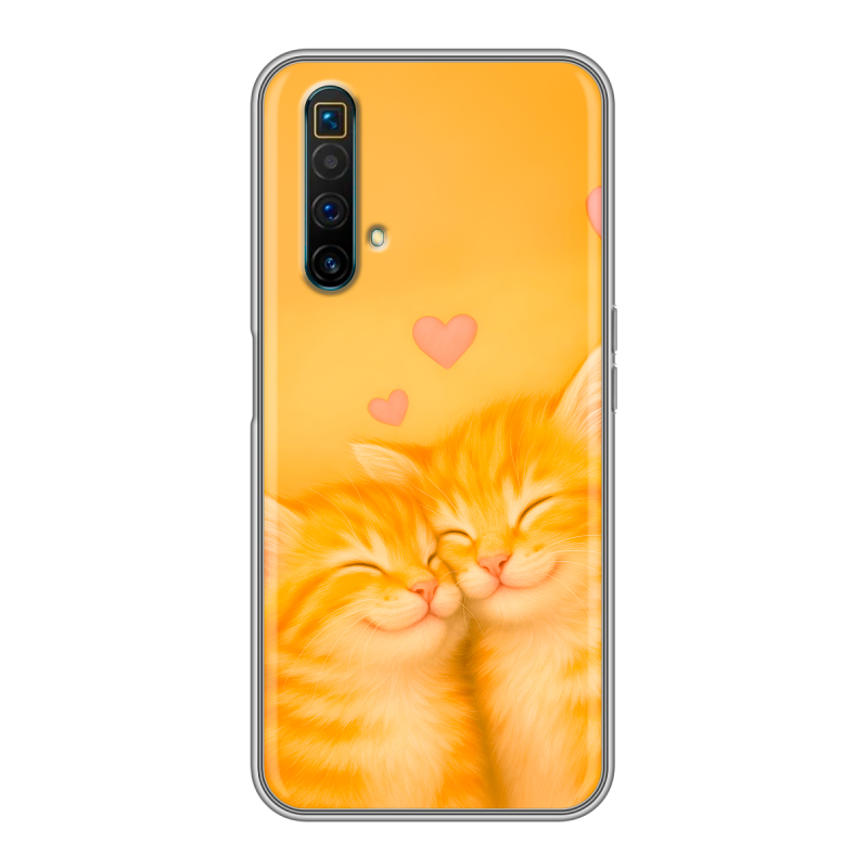 Силиконовый противоударный чехол на Realme X3 SuperZoom с принтом Милые котята Силиконовый противоударный чехол на Realme X3 SuperZoom с принтом Милые котята