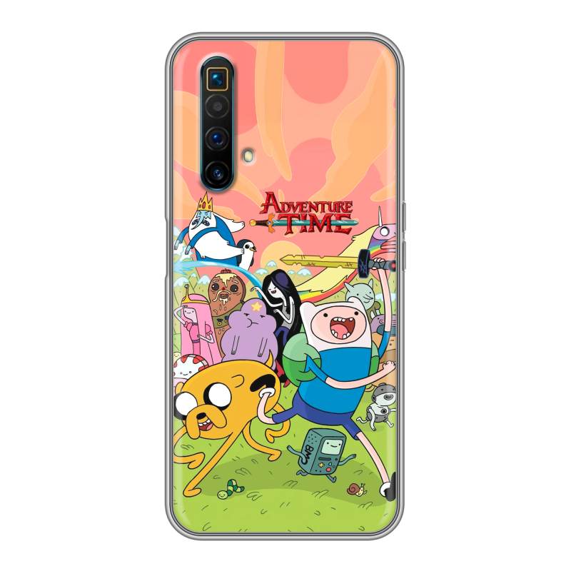 Силиконовый противоударный чехол на Realme X3 SuperZoom с принтом Adventure time Время приключений Силиконовый противоударный чехол на Realme X3 SuperZoom с принтом Adventure time Время приключений