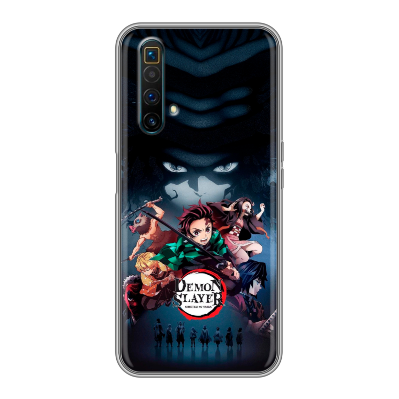 Силиконовый противоударный чехол на Realme X3 SuperZoom с принтом Demon Slayer Клинок рассекающий демонов Силиконовый противоударный чехол на Realme X3 SuperZoom с принтом Demon Slayer Клинок рассекающий демонов