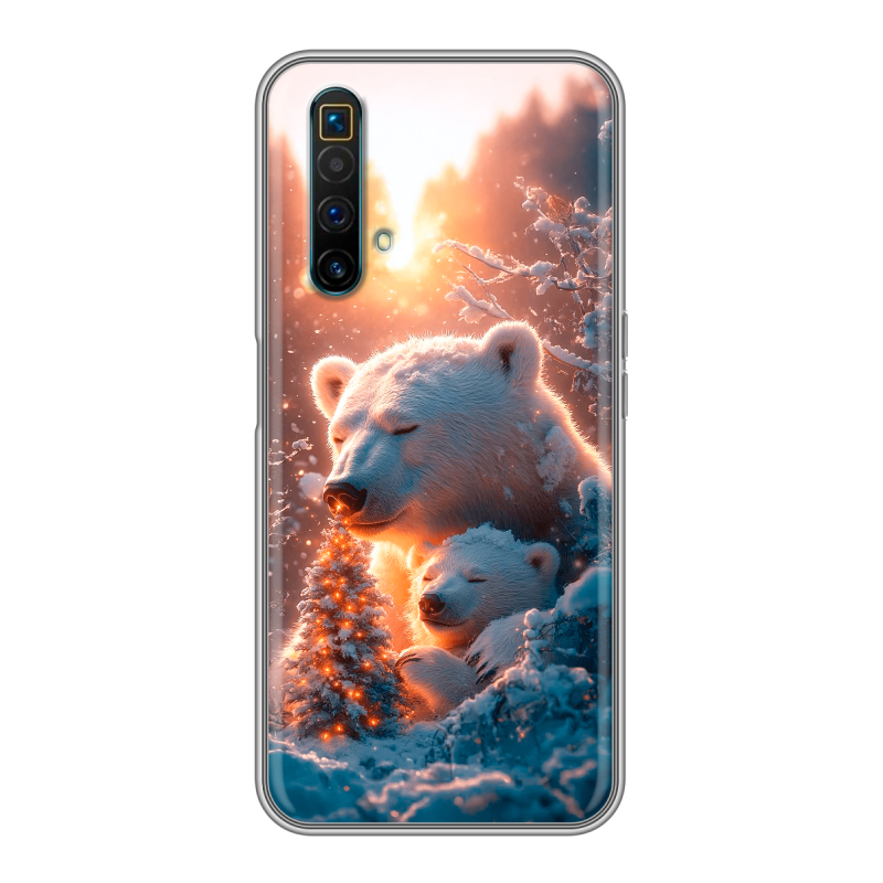 Силиконовый противоударный чехол на Realme X3 SuperZoom с принтом Новый год Силиконовый противоударный чехол на Realme X3 SuperZoom с принтом Новый год