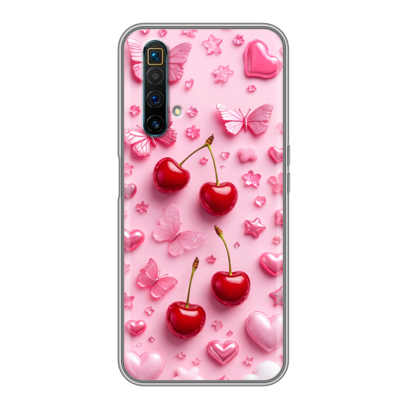 Силиконовый противоударный чехол на Realme X3 SuperZoom с принтом для девочек Силиконовый противоударный чехол на Realme X3 SuperZoom с принтом для девочек