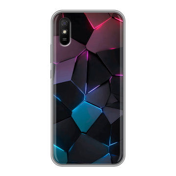 Силиконовый чехол на Xiaomi RedMi 9A с принтом Геометрия неона Силиконовый чехол на Xiaomi RedMi 9A с принтом Геометрия неона