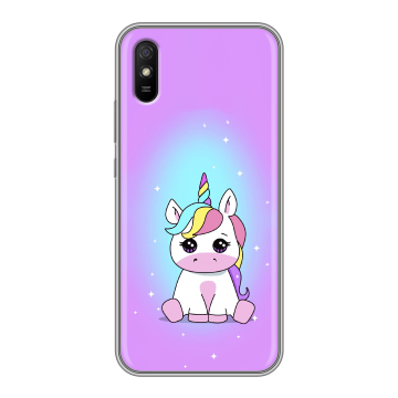 Силиконовый чехол на Xiaomi RedMi 9A с принтом Единорог Силиконовый чехол на Xiaomi RedMi 9A с принтом Единорог