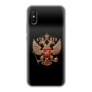 Силиконовый чехол на Xiaomi RedMi 9A с принтом Герб России Силиконовый чехол на Xiaomi RedMi 9A с принтом Герб России