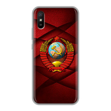 Силиконовый чехол на Xiaomi RedMi 9A с принтом Герб СССР Силиконовый чехол на Xiaomi RedMi 9A с принтом Герб СССР