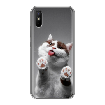 Силиконовый чехол на Xiaomi RedMi 9A с принтом Коты Силиконовый чехол на Xiaomi RedMi 9A с принтом Коты