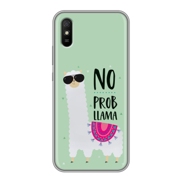Силиконовый чехол на Xiaomi RedMi 9A с принтом Лама Силиконовый чехол на Xiaomi RedMi 9A с принтом Лама
