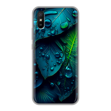 Силиконовый чехол на Xiaomi RedMi 9A с принтом Листья Силиконовый чехол на Xiaomi RedMi 9A с принтом Листья