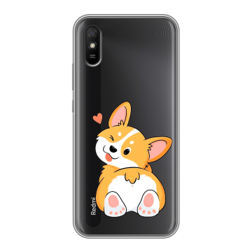 Силиконовый чехол на Xiaomi RedMi 9A с принтом Корги Силиконовый чехол на Xiaomi RedMi 9A с принтом Корги