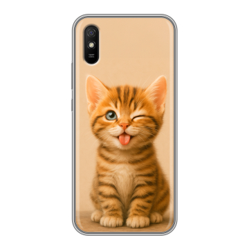 Силиконовый чехол на Xiaomi RedMi 9A с принтом котенок Силиконовый чехол на Xiaomi RedMi 9A с принтом котенок