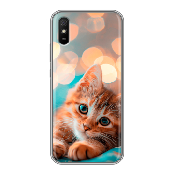 Силиконовый чехол на Xiaomi RedMi 9A с принтом котик Силиконовый чехол на Xiaomi RedMi 9A с принтом котик