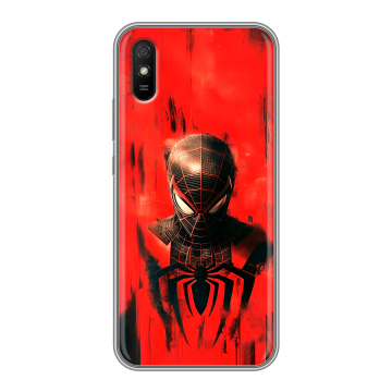 Силиконовый чехол на Xiaomi RedMi 9A с принтом человек паук spiderman Силиконовый чехол на Xiaomi RedMi 9A с принтом человек паук spiderman