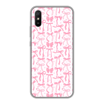 Силиконовый чехол на Xiaomi RedMi 9A с принтом Розовые бантики Силиконовый чехол на Xiaomi RedMi 9A с принтом Розовые бантики