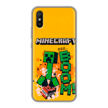 Силиконовый чехол на Xiaomi RedMi 9A с принтом Майнкрафт Minecraft Силиконовый чехол на Xiaomi RedMi 9A с принтом Майнкрафт Minecraft