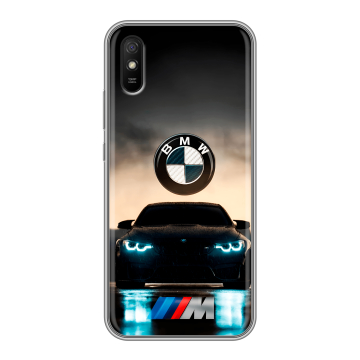 Силиконовый чехол на Xiaomi RedMi 9A с принтом БМВ BMW Силиконовый чехол на Xiaomi RedMi 9A с принтом БМВ BMW