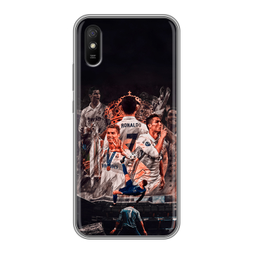 Силиконовый чехол на Xiaomi RedMi 9A с принтом Реал Роналдо Real Ronaldo Силиконовый чехол на Xiaomi RedMi 9A с принтом Реал Роналдо Real Ronaldo
