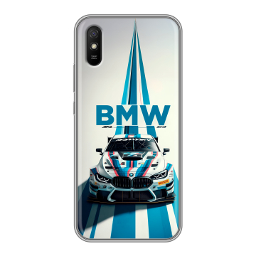 Силиконовый чехол на Xiaomi RedMi 9A с принтом БМВ BMW Силиконовый чехол на Xiaomi RedMi 9A с принтом БМВ BMW