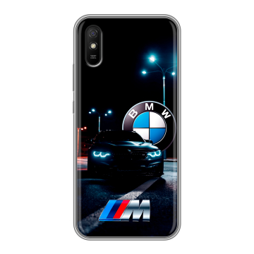 Силиконовый чехол на Xiaomi RedMi 9A с принтом БМВ BMW Силиконовый чехол на Xiaomi RedMi 9A с принтом БМВ BMW