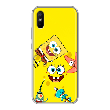 Силиконовый чехол на Xiaomi RedMi 9A с принтом Спанч боб Спанчбоб Силиконовый чехол на Xiaomi RedMi 9A с принтом Спанч боб Спанчбоб