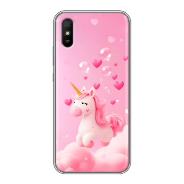 Силиконовый чехол на Xiaomi RedMi 9A с принтом Единорог Силиконовый чехол на Xiaomi RedMi 9A с принтом Единорог