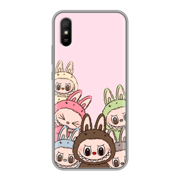 Силиконовый чехол на Xiaomi RedMi 9A с принтом Лабубу
