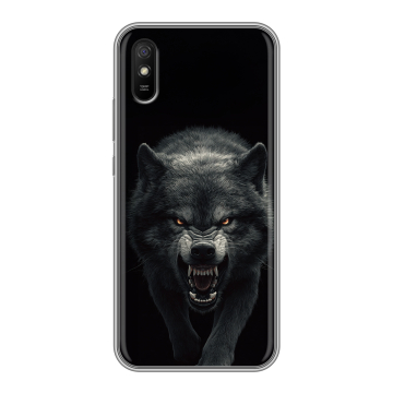 Силиконовый чехол на Xiaomi RedMi 9A с принтом Волк Силиконовый чехол на Xiaomi RedMi 9A с принтом Волк