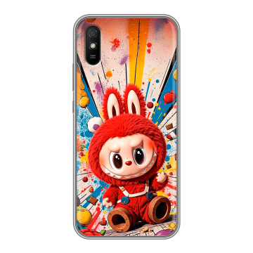 Силиконовый чехол на Xiaomi RedMi 9A с принтом Labubu Лабубу Силиконовый чехол на Xiaomi RedMi 9A с принтом Labubu Лабубу