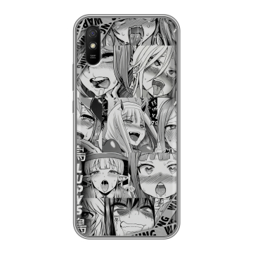 Силиконовый чехол на Xiaomi RedMi 9A с принтом Ahegao Ахегао Аниме Силиконовый чехол на Xiaomi RedMi 9A с принтом Ahegao Ахегао Аниме