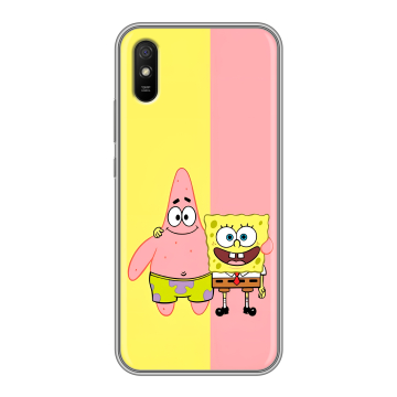 Силиконовый чехол на Xiaomi RedMi 9A с принтом Спанч боб Спанчбоб Силиконовый чехол на Xiaomi RedMi 9A с принтом Спанч боб Спанчбоб