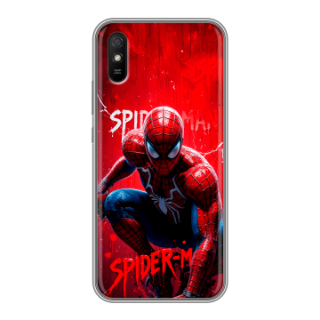 Силиконовый чехол на Xiaomi RedMi 9A с принтом Spiderman Человек паук Силиконовый чехол на Xiaomi RedMi 9A с принтом Spiderman Человек паук