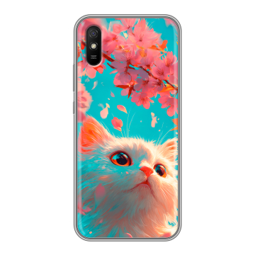 Силиконовый чехол на Xiaomi RedMi 9A с принтом Красивый кот Силиконовый чехол на Xiaomi RedMi 9A с принтом Красивый кот