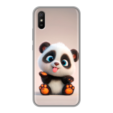 Силиконовый чехол на Xiaomi RedMi 9A с принтом милая панда Силиконовый чехол на Xiaomi RedMi 9A с принтом милая панда