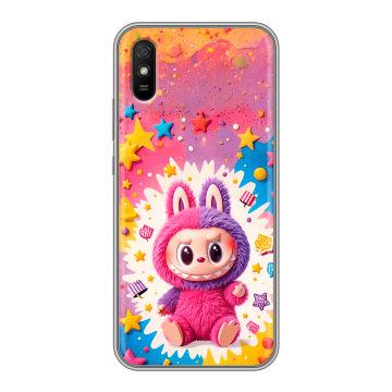 Силиконовый чехол на Xiaomi RedMi 9A с принтом Labubu Лабубу Силиконовый чехол на Xiaomi RedMi 9A с принтом Labubu Лабубу