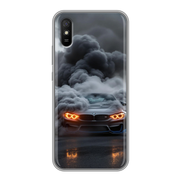 Силиконовый чехол на Xiaomi RedMi 9A с принтом BMW БМВ Силиконовый чехол на Xiaomi RedMi 9A с принтом BMW БМВ