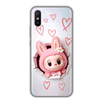 Силиконовый чехол на Xiaomi RedMi 9A с принтом Labubu Лабубу Силиконовый чехол на Xiaomi RedMi 9A с принтом Labubu Лабубу