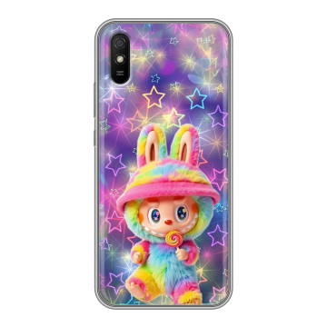 Силиконовый чехол на Xiaomi RedMi 9A с принтом Labubu Лабубу Силиконовый чехол на Xiaomi RedMi 9A с принтом Labubu Лабубу
