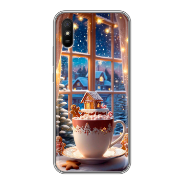 Силиконовый чехол на Xiaomi RedMi 9A с принтом Новый год Силиконовый чехол на Xiaomi RedMi 9A с принтом Новый год