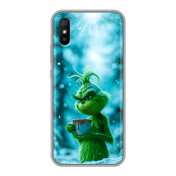 Силиконовый чехол на Xiaomi RedMi 9A с принтом Новый год гринч Силиконовый чехол на Xiaomi RedMi 9A с принтом Новый год гринч