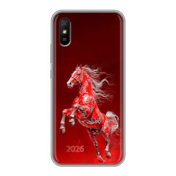 Силиконовый чехол на Xiaomi RedMi 9A с принтом Новый год Силиконовый чехол на Xiaomi RedMi 9A с принтом Новый год